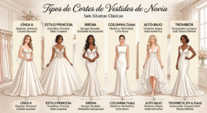tipos de corte de vestidos de novia